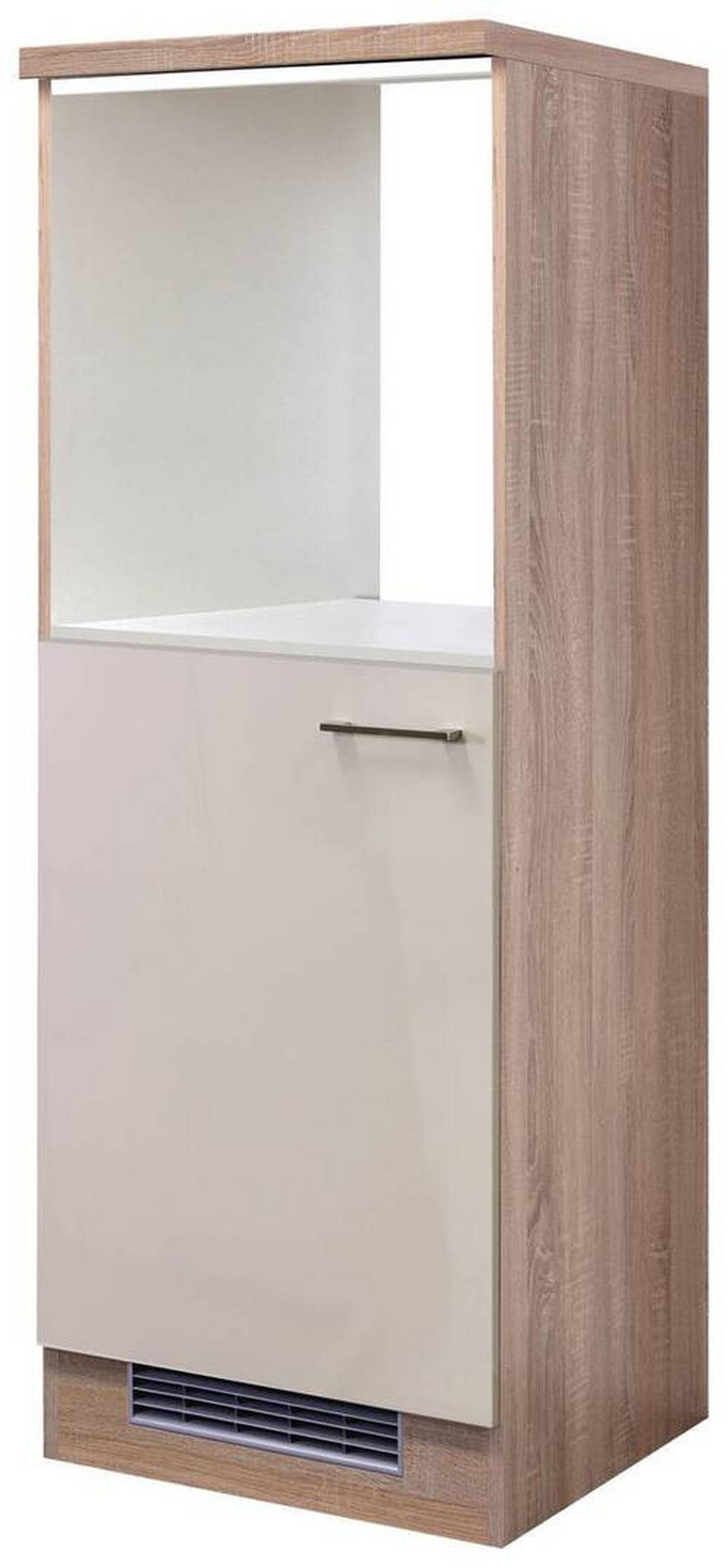 GERÄTEUMBAUSCHRANK 60/169,5/60 cm  in Sonoma Eiche, Kaschmir  - Kaschmir/Edelstahlfarben, KONVENTIONELL, Holzwerkstoff/Metall (60/169,5/60cm) - FlexWell