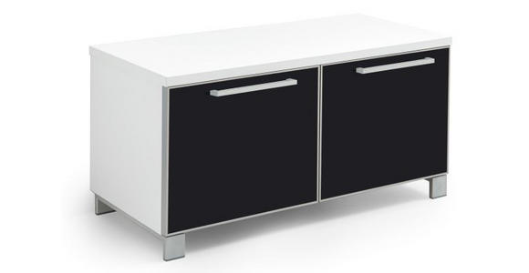 GARDEROBENBANK 84/45/40 cm - Chromfarben/Anthrazit, Design, Glas/Holzwerkstoff (84/45/40cm) - Novel