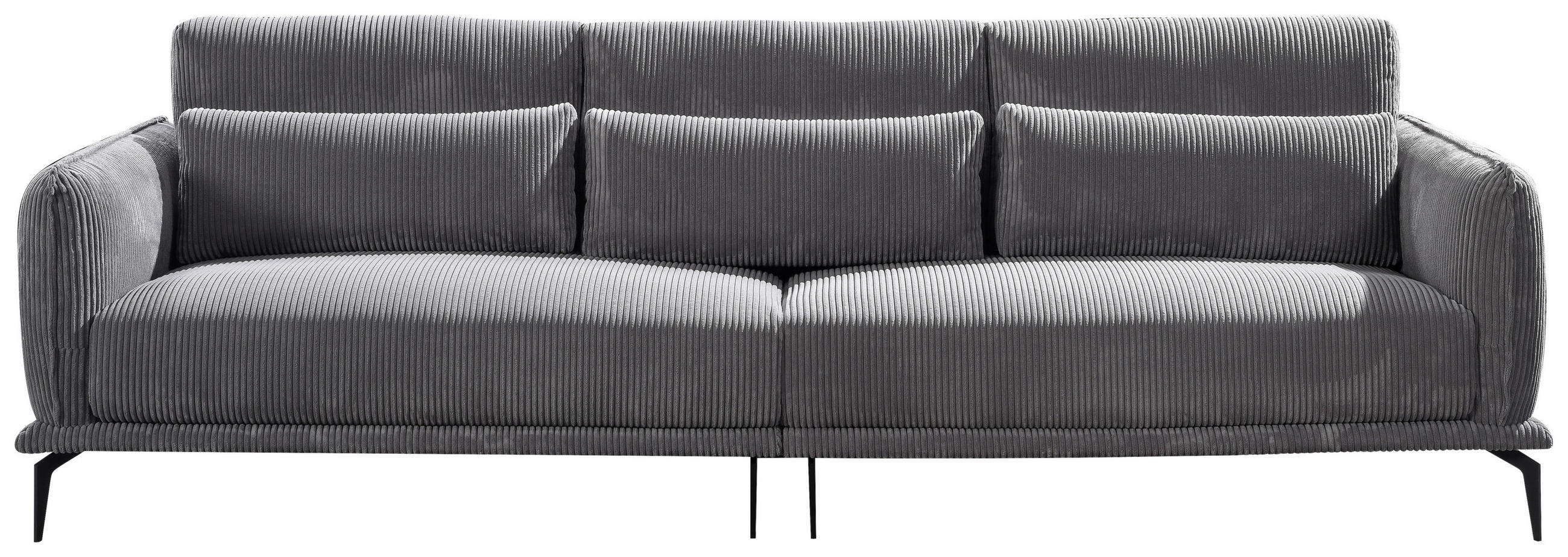 TŘÍMÍSTNÁ POHOVKA, textil, šedá - šedá/černá, Design, kov/textil (260/81/89cm) - Livetastic