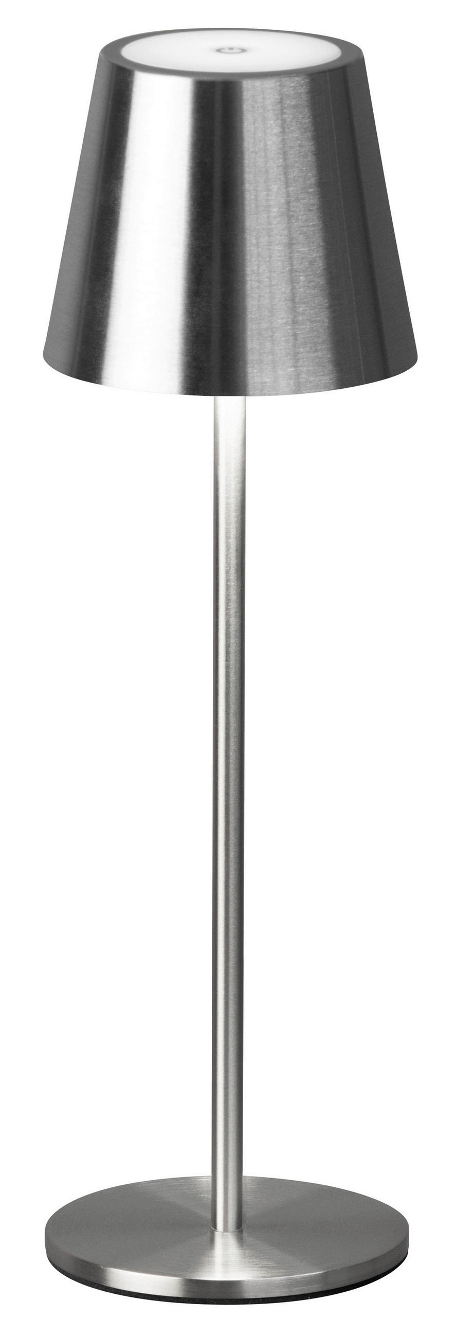 XXXLutz Akku-Tischleuchte Viletto Nickel 28-36 cm