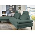 ECKSOFA in Echtleder Opal  180/310 cm  - Opal/Schwarz, Design, Leder/Metall (180/310cm) - Dieter Knoll