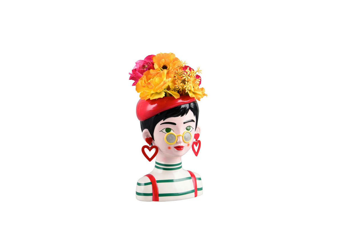 DEKOVASE  - Multicolor, Basics, Keramik (16/23,2/13,5cm)