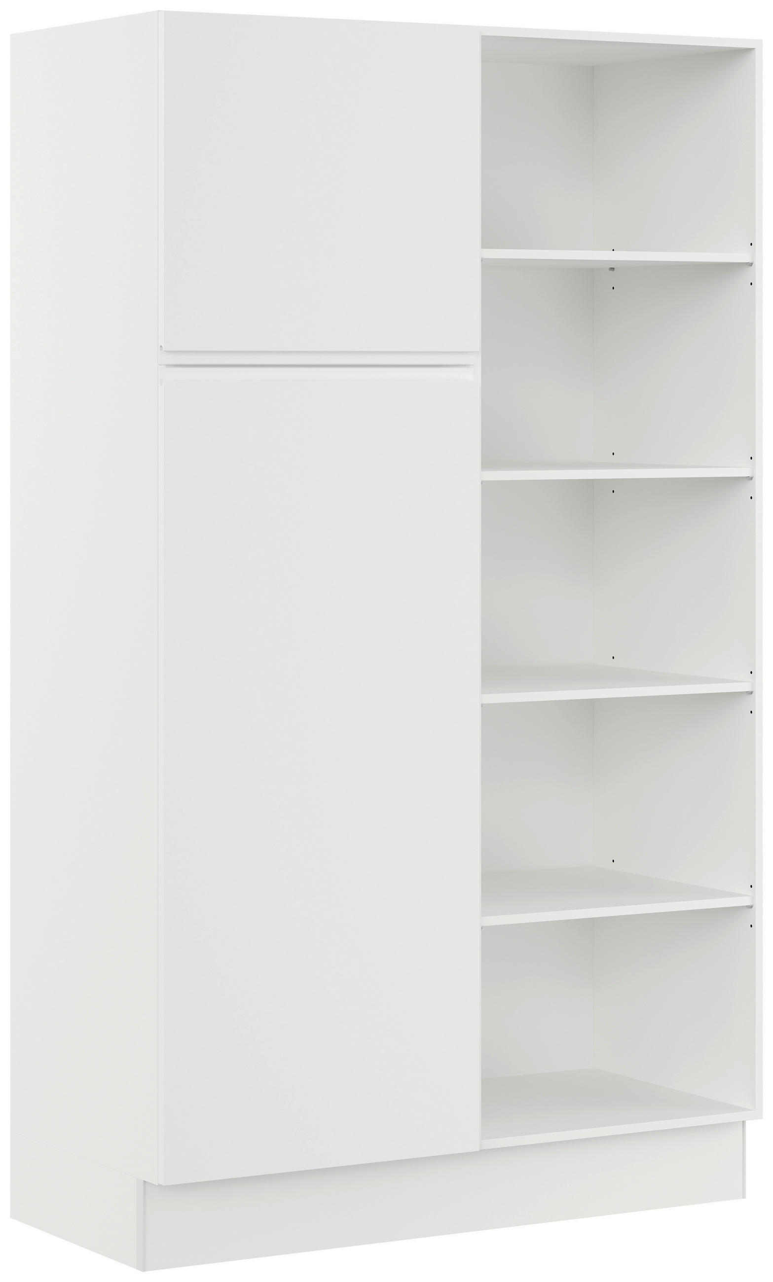 MEHRZWECKSCHRANK 120/206,2/58 cm  - Weiss, Basics, Holzwerkstoff (120/206,2/58cm) - Impuls