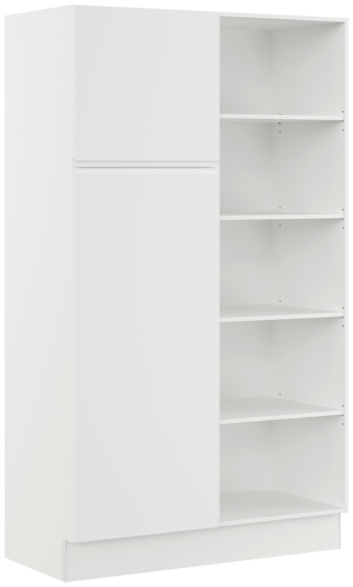 MEHRZWECKSCHRANK 120/206,2/58 cm  - Weiss, Basics, Holzwerkstoff (120/206,2/58cm) - Impuls