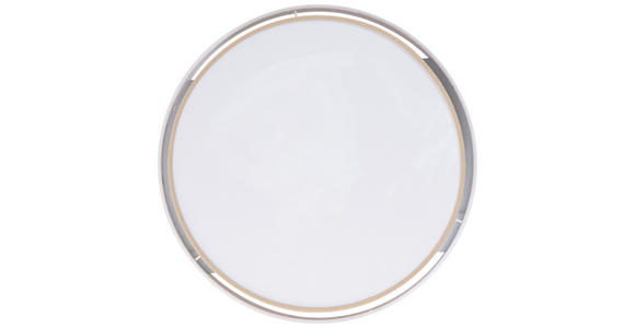 DECKENLEUCHTE  45/13 cm    - Beige/Weiß, MODERN, Kunststoff/Textil (45/13cm) - Novel