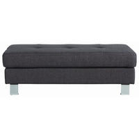 TABURE, tekstil antracit  - barve kroma/antracit, Design, kovina/tekstil (130/65cm) - Xora