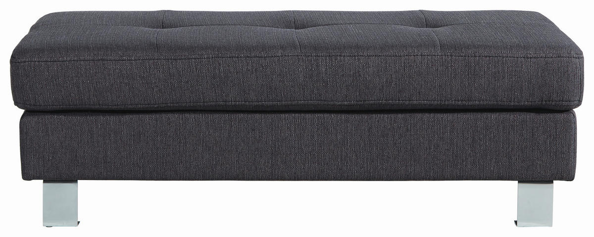 TABURE, tekstil antracit  - barve kroma/antracit, Design, kovina/tekstil (130/65cm) - Xora