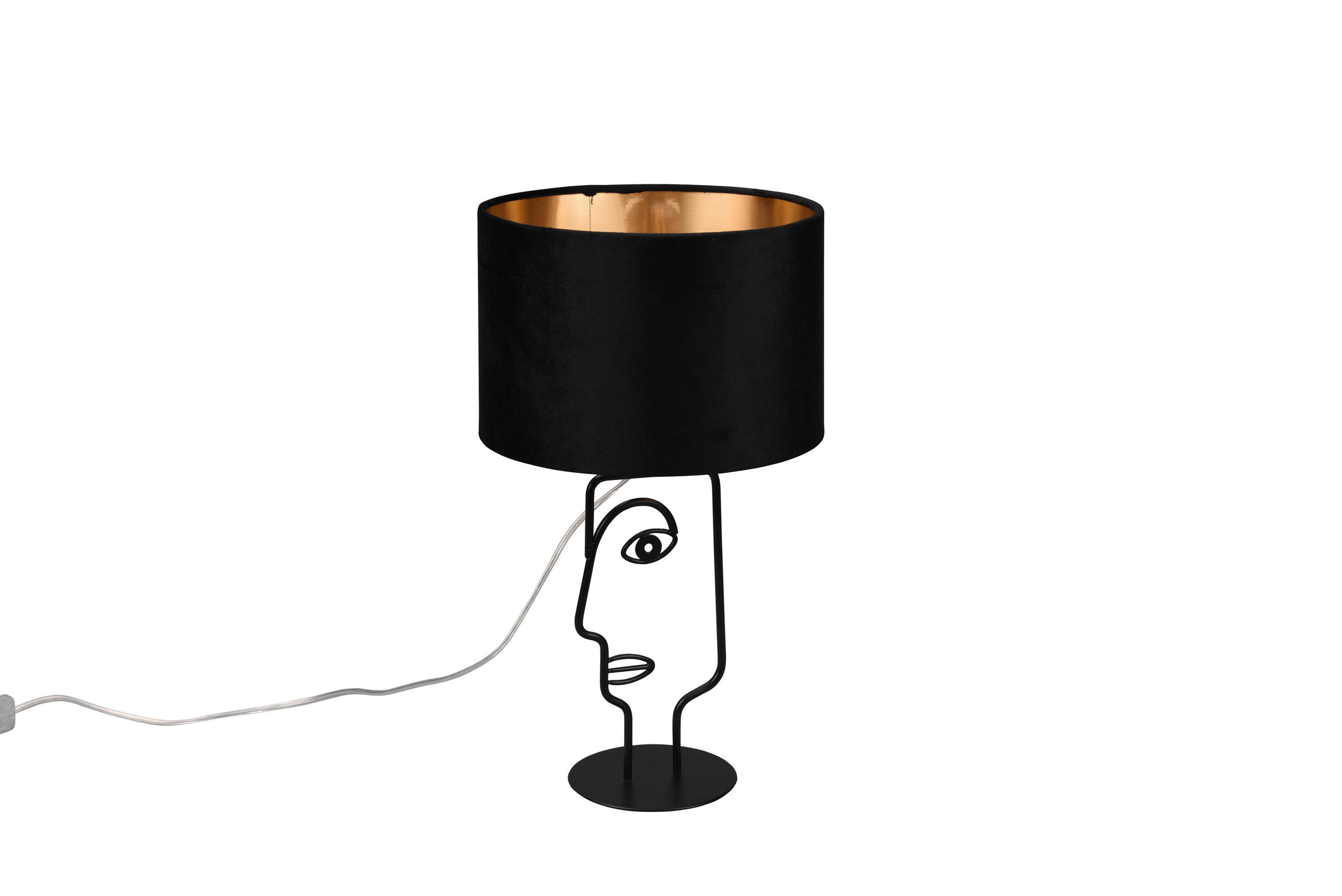 STONA LAMPA Sultan  - zlatna/crna, Konvencionalno, metal/tekstil (24/42cm)