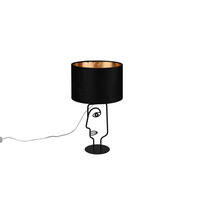 NAMIZNA SVETILKA  Sultan      24/42 cm       - zlate barve/črna, Konvencionalno, kovina/tekstil (24/42cm)