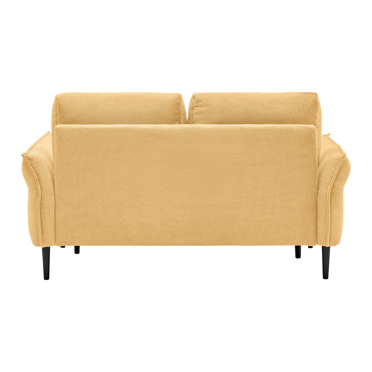 2-SITS SOFFA i textil gul  - svart/gul, Modern, trä/textil (150/85/92cm) - MID.YOU