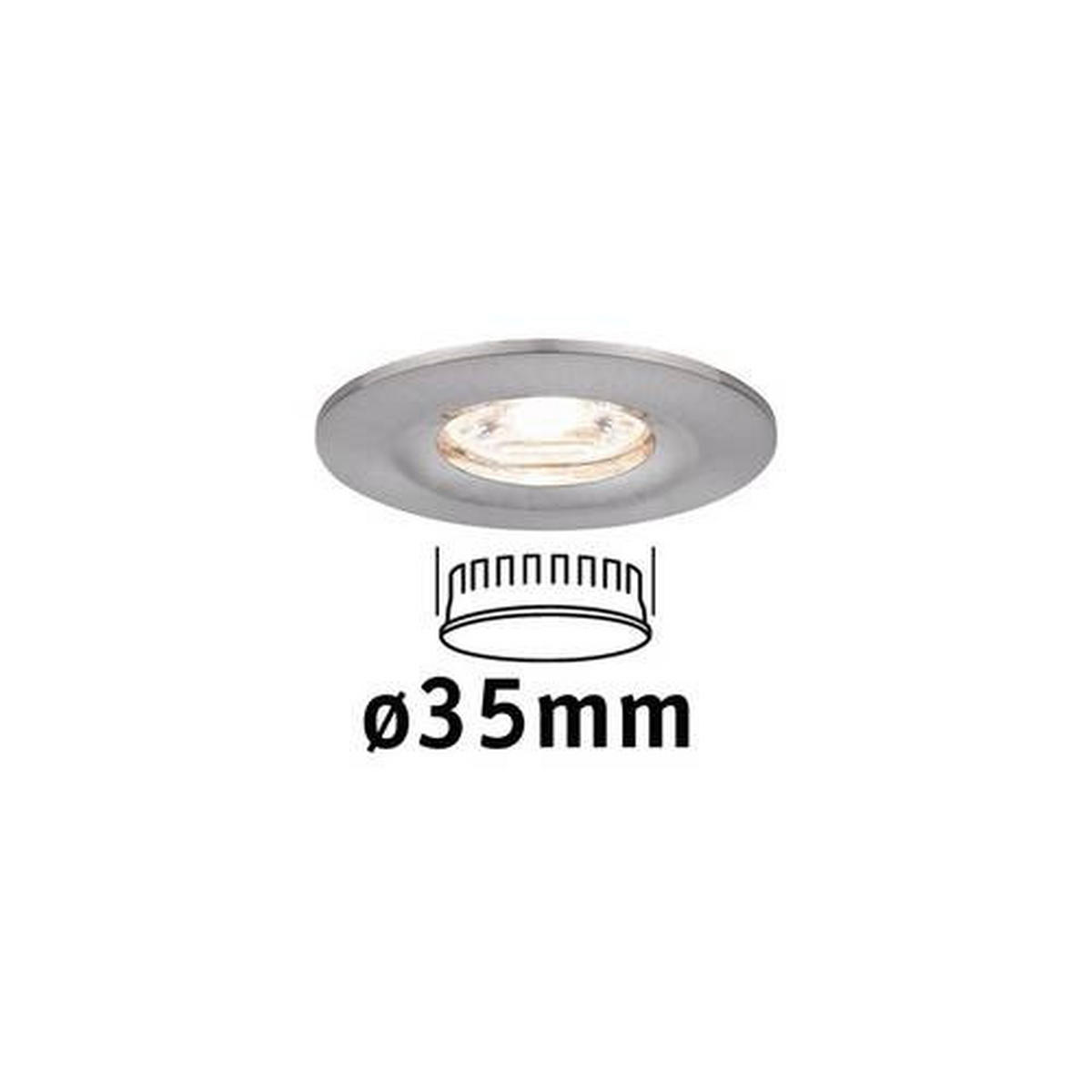LED-DECKENLEUCHTE 6,5 cm  - Alufarben, Basics, Metall (6,5cm) - Paulmann
