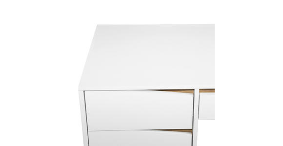 SCHREIBTISCH 140/60/76 cm in Weiß, Eichefarben - Eichefarben/Weiß, MODERN, Holzwerkstoff (140/60/76cm) - Venda