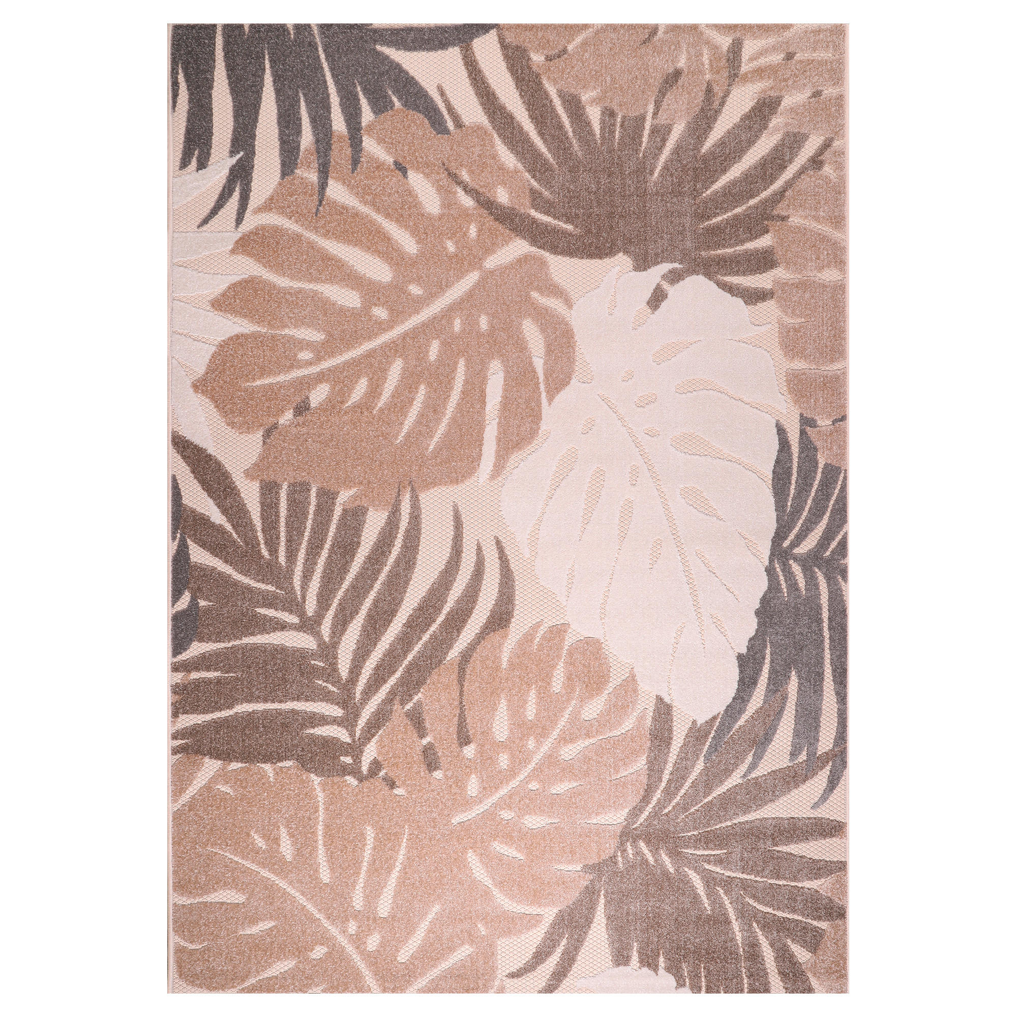 Novel Outdoorteppich Floral Braun, Beige 120x170 cm