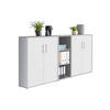 AKTENSCHRANK Grau, Weiß  - Weiß/Grau, MODERN, Holzwerkstoff (213/114/33cm) - MID.YOU