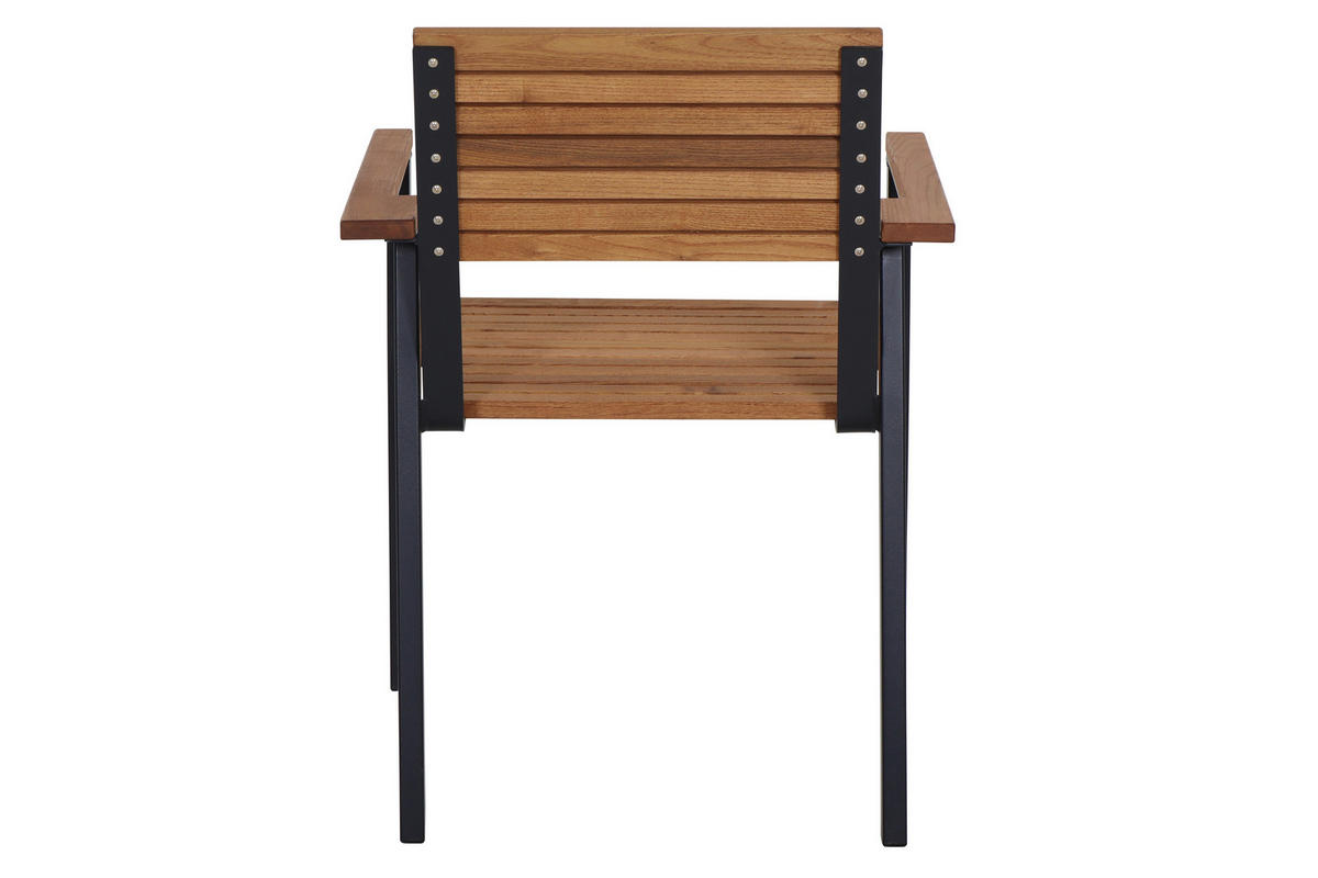 GARTENSESSEL-SET in Metall, Holz Naturfarben  - Naturfarben, Basics, Holz/Metall (60/83/58,5cm) - Siena Garden