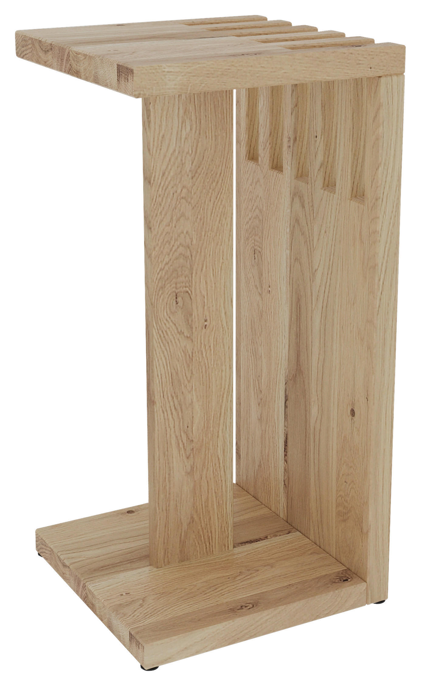 BEISTELLTISCH 31/31/63,5 cm Eiche massiv Eichefarben rechteckig  - Eichefarben, Natur, Holz (31/31/63,5cm) - Linea Natura