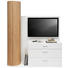 TV-ELEMENT Balkeneiche furniert Eichefarben, Weiß - Eichefarben/Alufarben, Design, Holz/Holzwerkstoff (171,9/202,4/47,5cm) - Ambiente by Hülsta