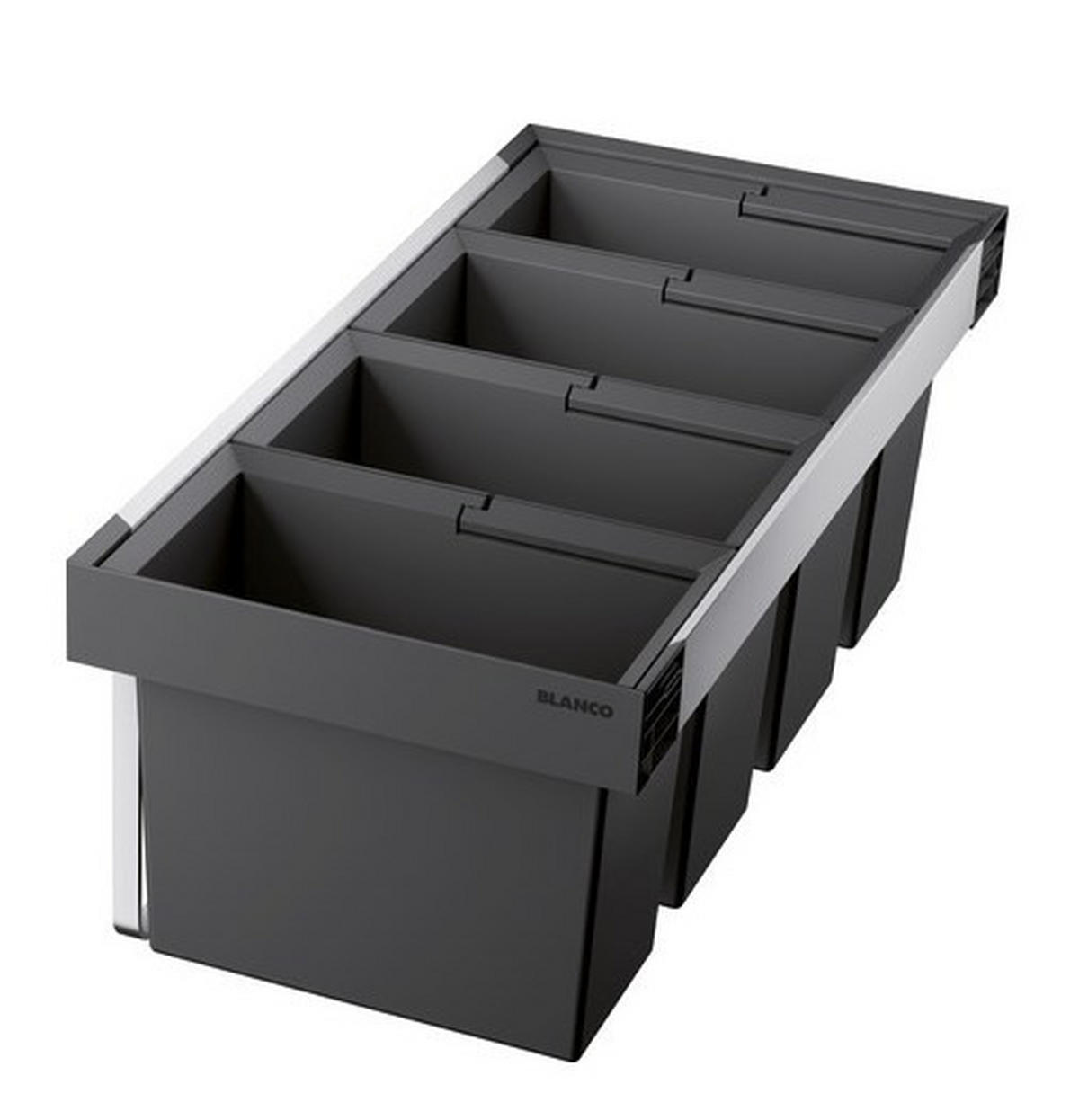 ABFALLSAMMLER 73 L  - Edelstahlfarben/Anthrazit, Kunststoff (85/32,5/40cm) - Blanco