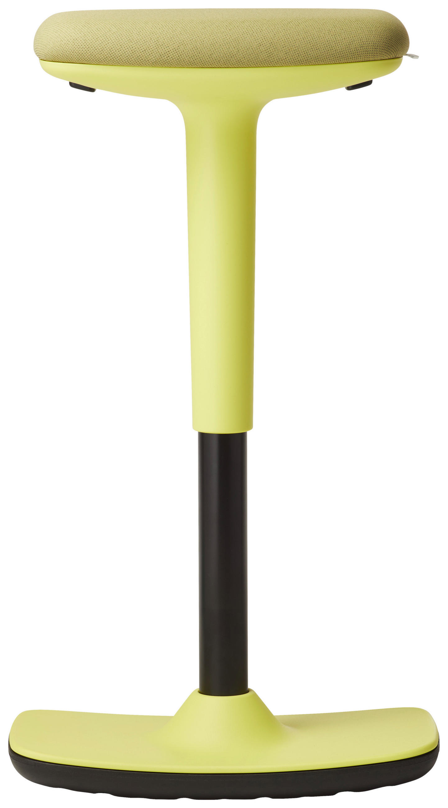 BÜROHOCKER Schwarz, Gelb  - Gelb/Schwarz, Basics, Kunststoff/Textil (44/25/50-75cm) - Dauphin