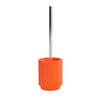 WC-BÜRSTENGARNITUR in Metall  Kunststoff   - Chromfarben/Dunkelorange, Basics, Kunststoff/Metall (10,7/36/10,7cm) - Sadena