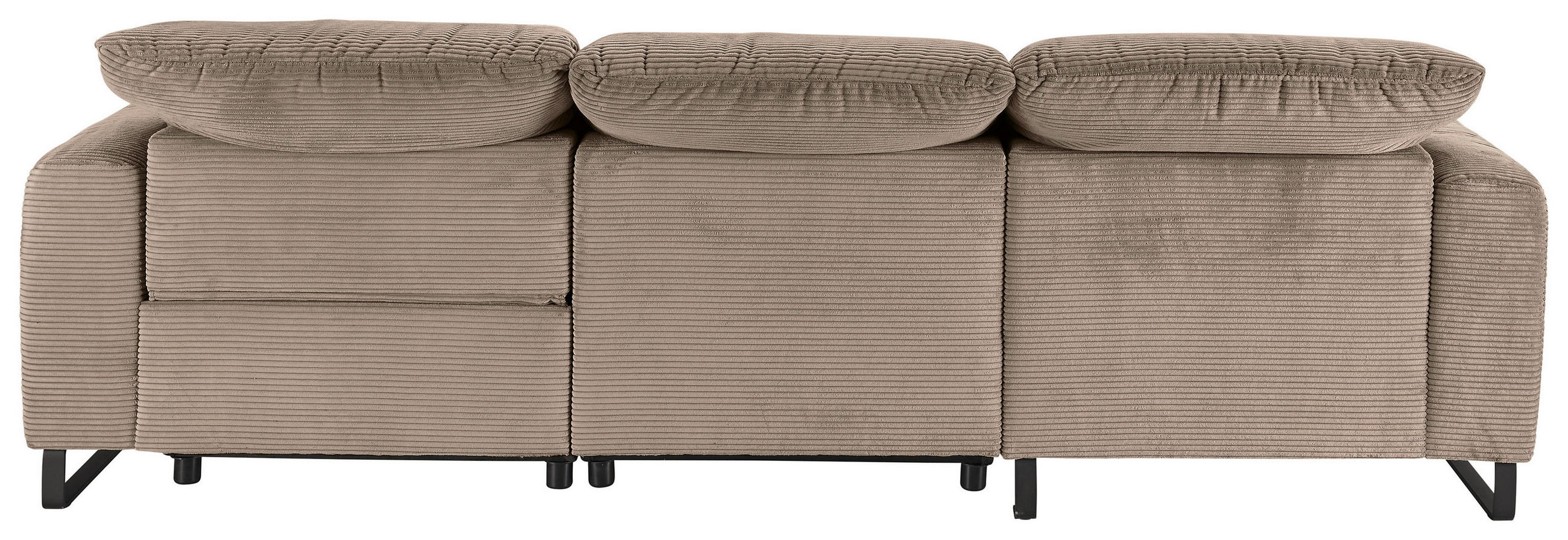 Thumbnail - Hom`in Ecksofa, Taupe, Textil, 4-Sitzer, Ottomane links, L-Form, 266x180 cm, Blauer Engel, Goldenes M, Oeko-Tex® Standar...