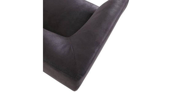 3-SITZER-SOFA Mikrofaser Braun, Anthrazit - Anthrazit/Schwarz, KONVENTIONELL, Textil/Metall (185/79/85cm) - Carryhome