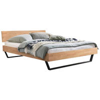 BETT 160/200 cm  in Eichefarben  - Eichefarben/Anthrazit, Design, Holz/Metall (160/200cm) - Hasena