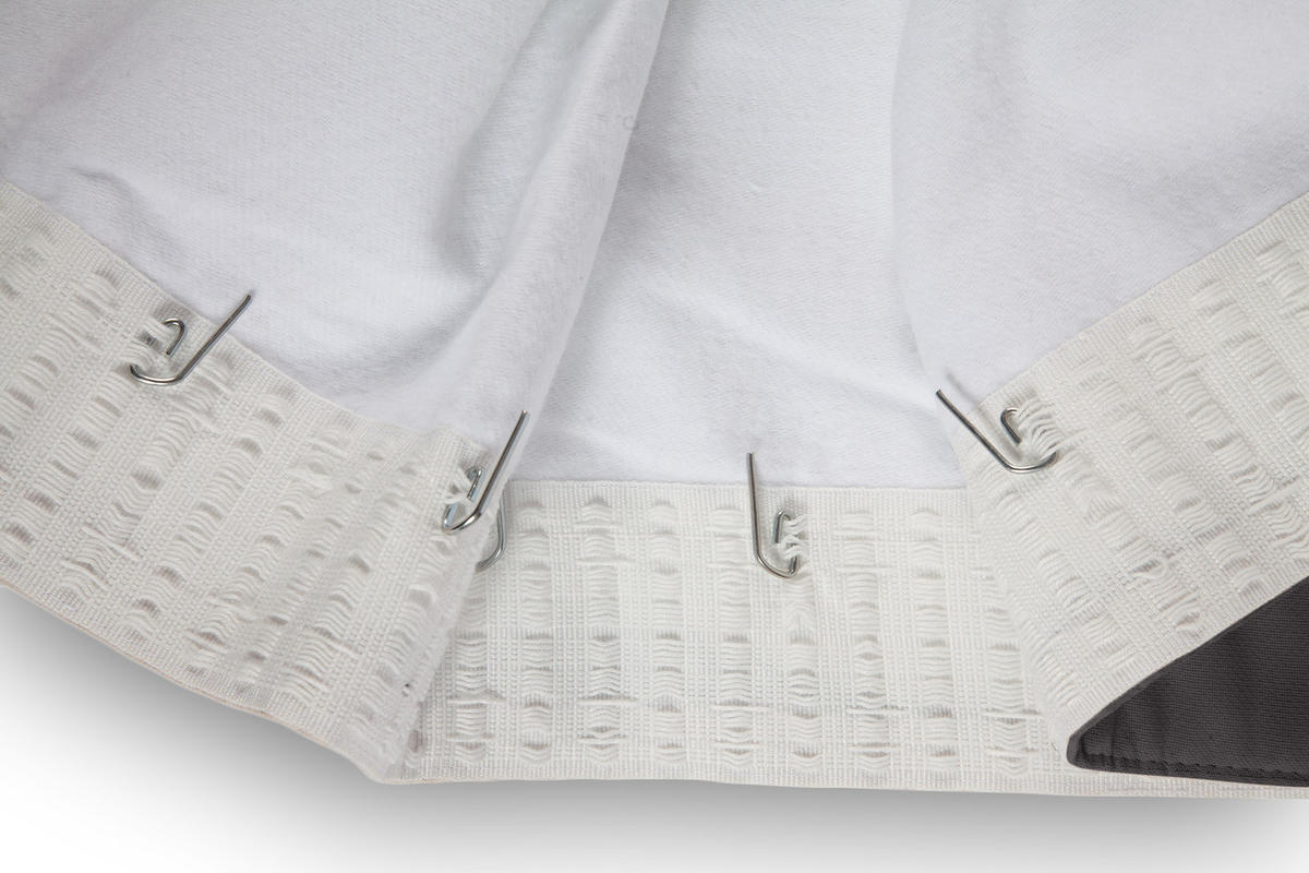 LÄRMSCHUTZVORHANG black-out (lichtundurchlässig)  - Grau, Basics, Textil/Metall (145/260cm)