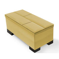 TABURET, kompozitní dřevo, 160/45/40 cm - žlutá, Basics, kompozitní dřevo (160/45/40cm) - Materasso