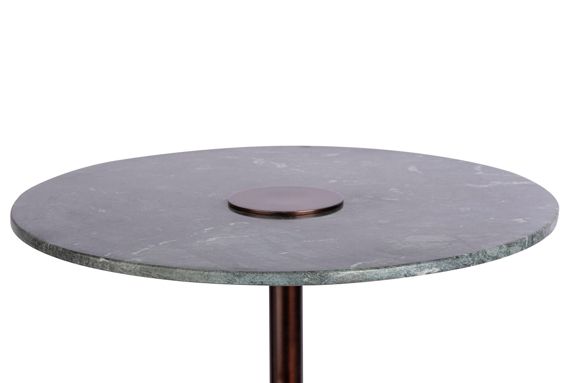 BEISTELLTISCH 47/47/47 cm Grün rund  - Braun/Grün, Design, Stein/Metall (47/47/47cm) - Kayoom
