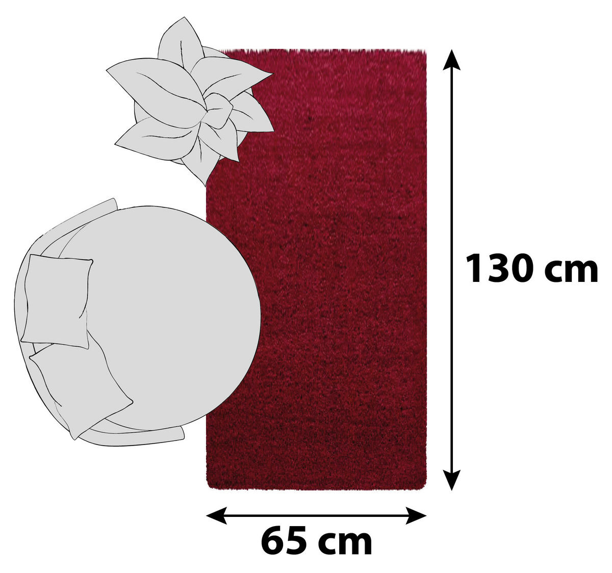 RYAMATTA 65/130 cm Dream 4000  - röd, Klassisk, textil (65/130cm) - Novel
