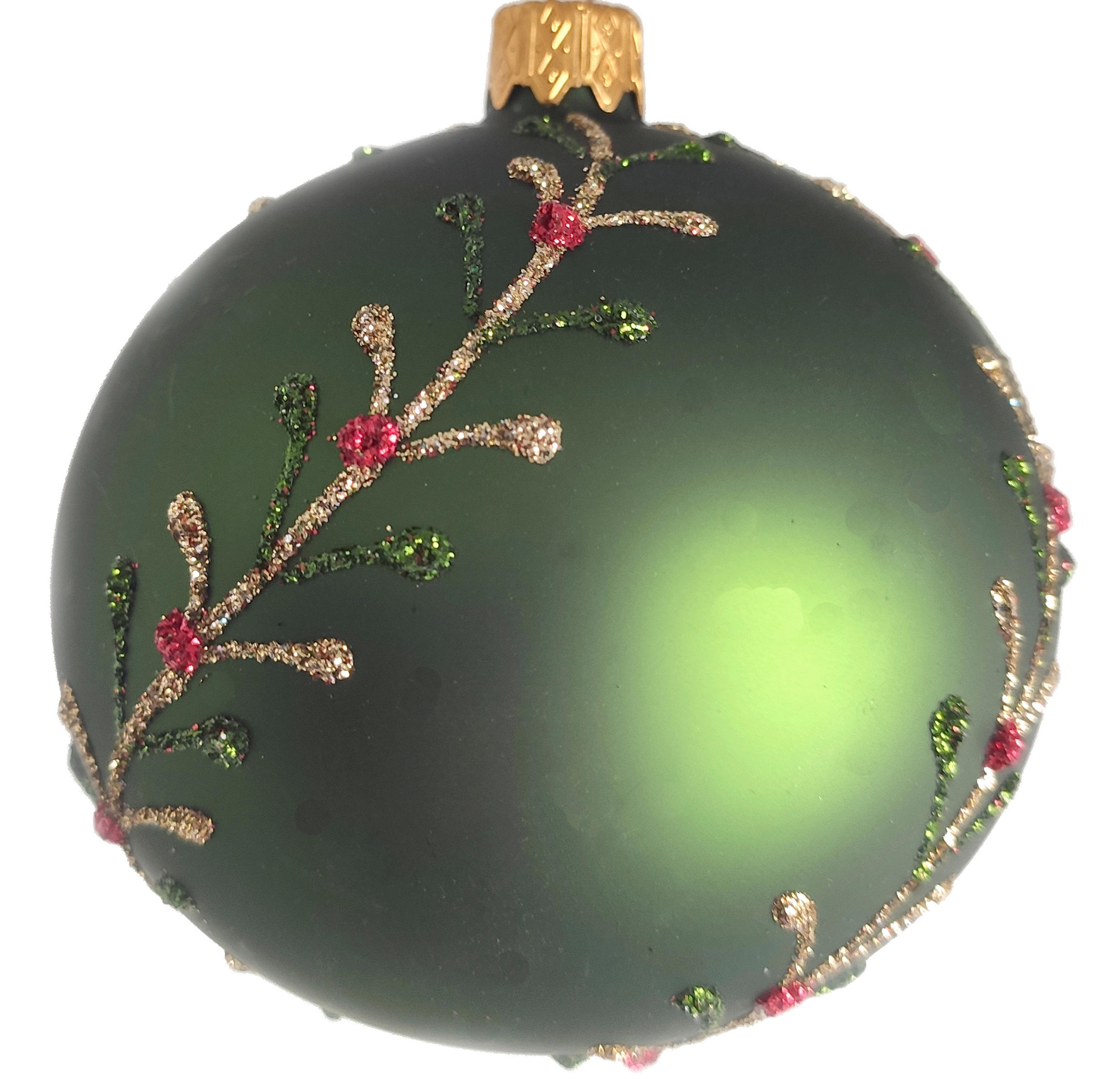 JULGRANSKULA - grön/guldfärgad, Lifestyle, metall/glas (8cm) - Best Price