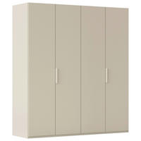 DREHTÜRENSCHRANK 201/223/61 cm,  in Champagner, 4-türig  - Champagner, Basics, Holzwerkstoff/Metall (201/223/61cm) - Novel