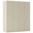 DREHTÜRENSCHRANK 201/223/61 cm,  in Champagner, 4-türig  - Champagner, Basics, Holzwerkstoff/Metall (201/223/61cm) - Novel