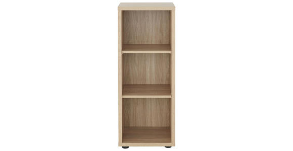 AKTENREGAL - Schwarz/Sonoma Eiche, KONVENTIONELL, Holzwerkstoff/Kunststoff (43,9/110,5/40cm) - Voleo