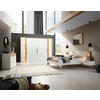 BETTANLAGE 180/200 cm  in Weiss, Wildeiche, Anthrazit, Naturfarben   - Wildeiche/Weiss, Design, Holz/Holzwerkstoff (180/200cm) - Dieter Knoll