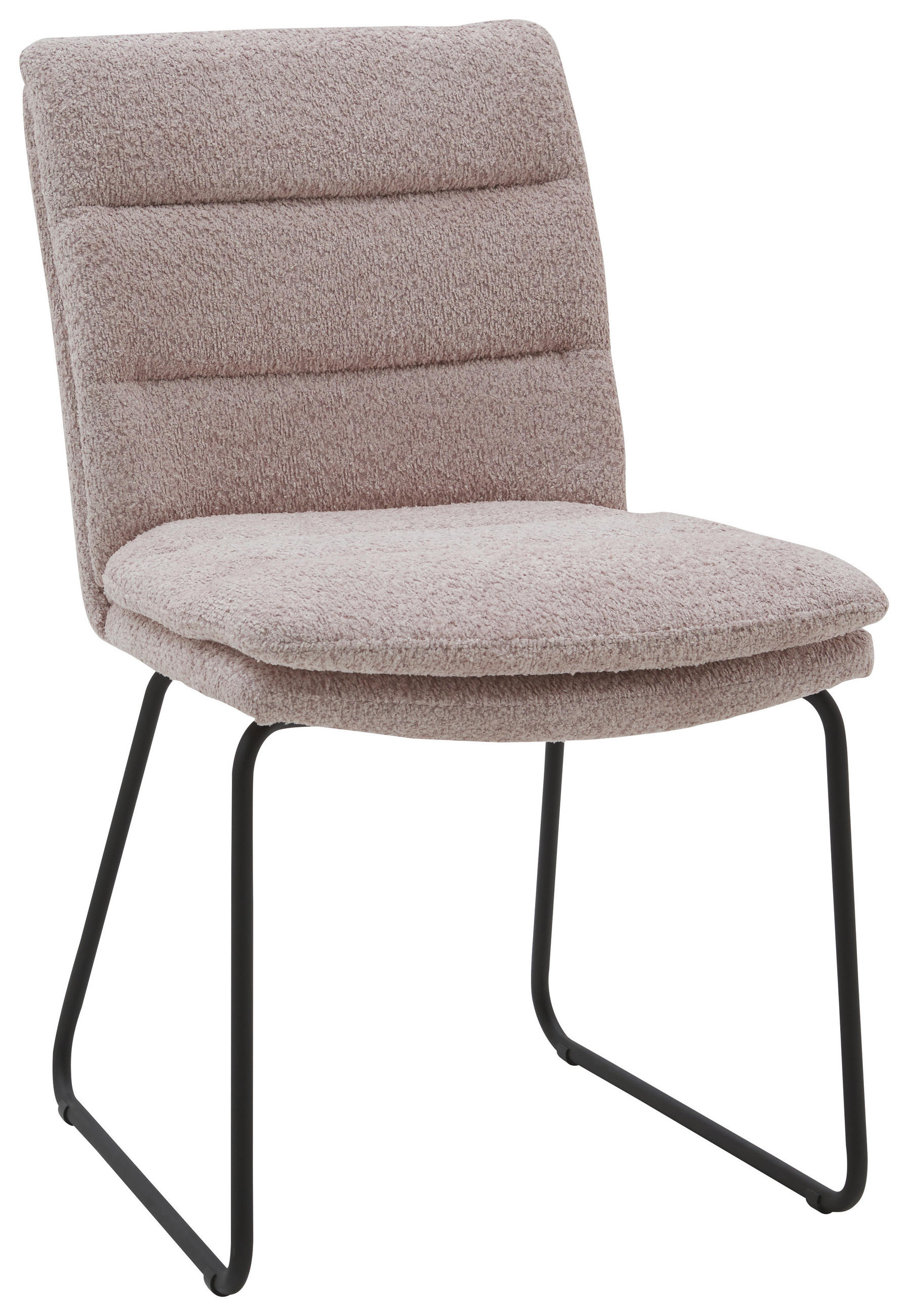 STUHL - Schwarz/Altrosa, Design, Textil/Metall (50/85/64cm) - Johann Jakob