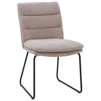 STUHL - Schwarz/Altrosa, Design, Textil/Metall (50/85/64cm) - Johann Jakob