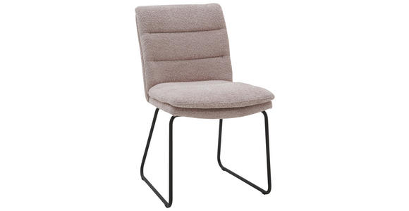 STUHL - Schwarz/Altrosa, Design, Textil/Metall (50/85/64cm) - Johann Jakob