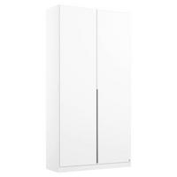 SKRIŇA S OTOČNÝMI DVERAMI, biela, 91/229/54 cm - biela/hliníková, Modern, kov/kompozitné drevo (91/229/54cm) - Rauch Möbel