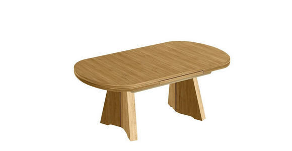 COUCHTISCH in Holz, Metall 125-165,5/71/54-73 cm  - Eichefarben, KONVENTIONELL, Holz/Metall (125-165,5/71/54-73cm) - Venda