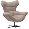 OHRENSESSEL in Chenille Braun  - Schwarz/Braun, Design, Textil/Metall (103/119/84cm) - Esposa