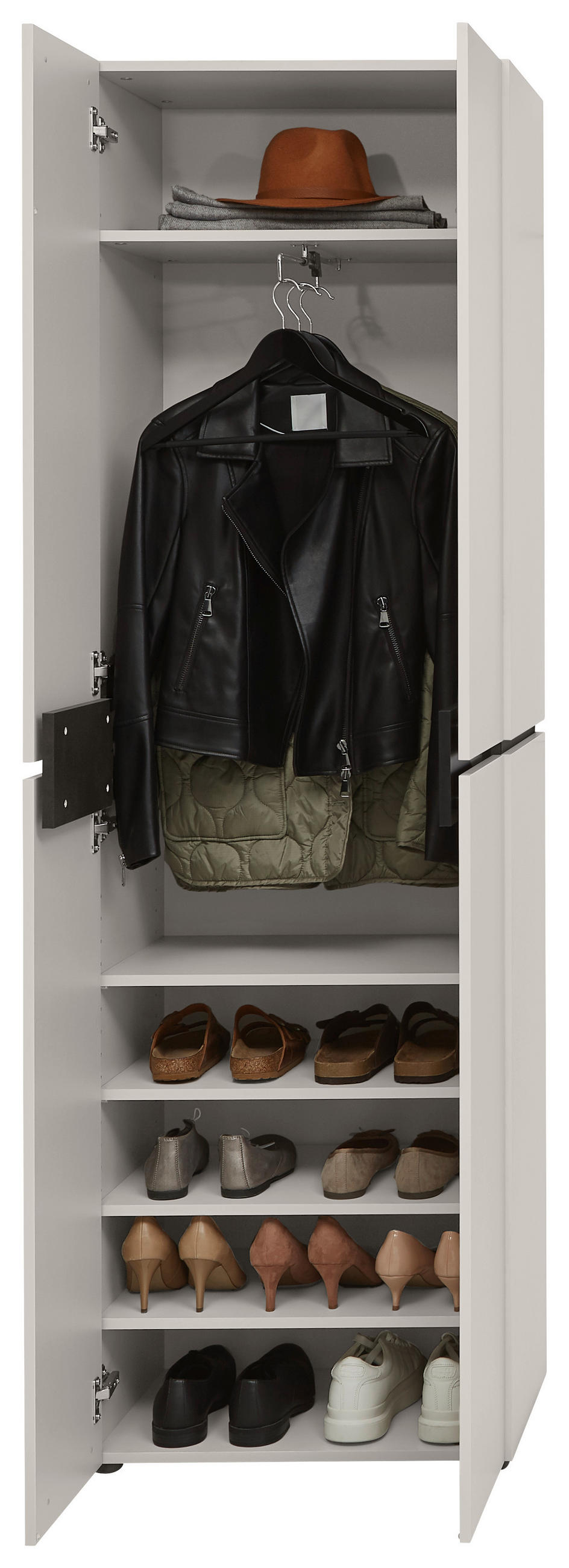 ELŐSZOBASZEKRÉNY 60/199/37 cm  - kasmírszínű/fekete, Design, műanyag/faalapú anyag (60/199/37cm) - Voleo