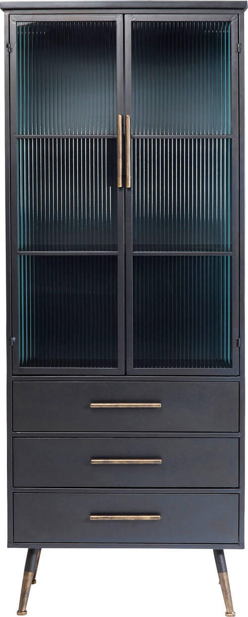 HIGHBOARD  in 72/180/38 cm  - Anthrazit/Messingfarben, Trend, Glas/Holzwerkstoff (72/180/38cm) - Kare-Design