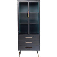 HIGHBOARD  in 72/180/38 cm  - Anthrazit/Messingfarben, Trend, Glas/Holzwerkstoff (72/180/38cm) - Kare-Design