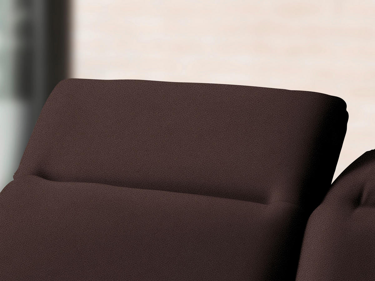 ECKSOFA in Flachgewebe Dunkelbraun  - Dunkelbraun/Schwarz, Design, Textil/Metall (180/289cm) - Stylife
