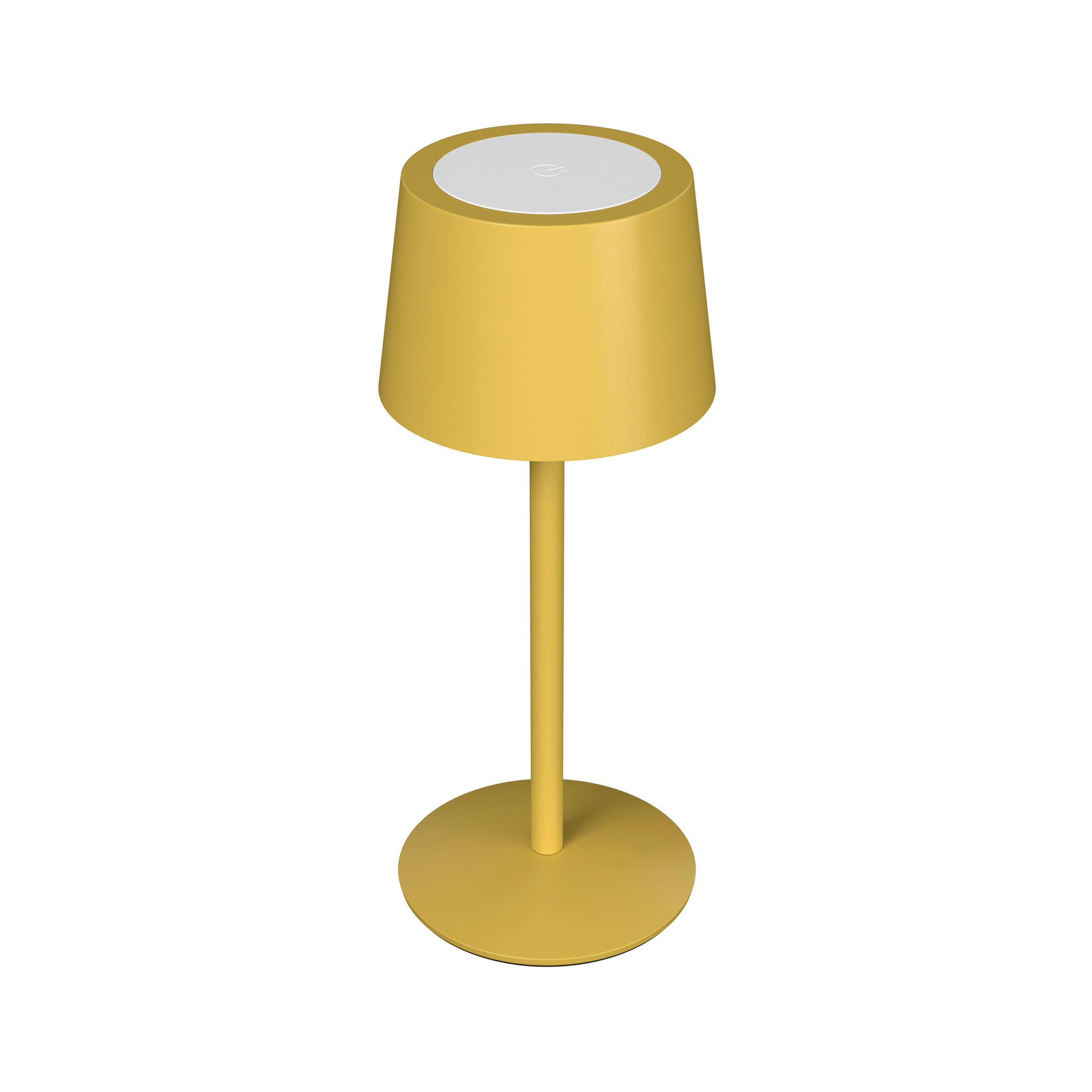 NABÍJATEĽNÁ STOLNÁ LAMPA, 9/22 cm  - žltá, Basics, kov (9/22cm) - Novel