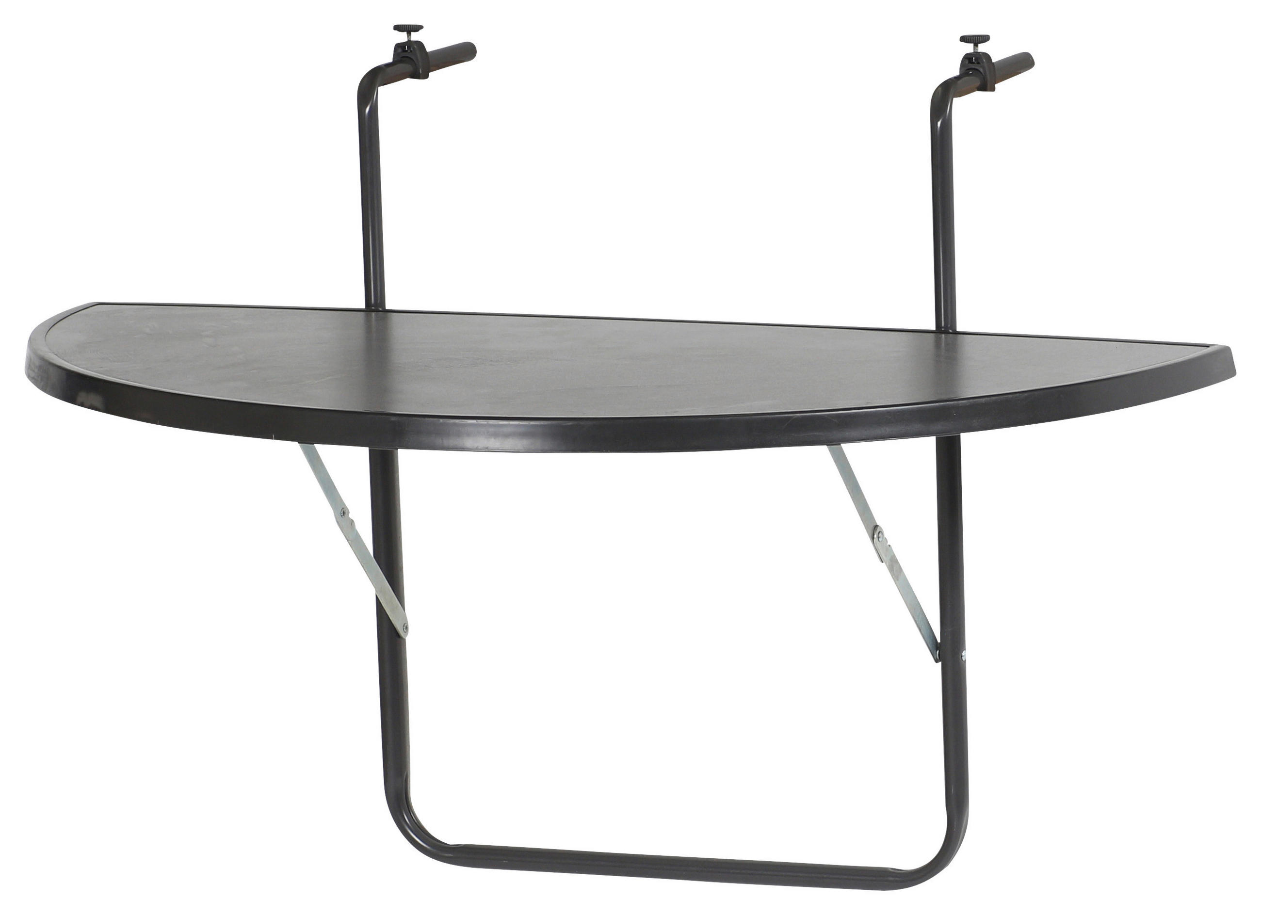 BALKONHÄNGETISCH Metall, Holzwerkstoff Anthrazit  - Anthrazit, Basics, Holzwerkstoff/Metall (50/100/20cm) - Gardenson
