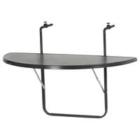 BALKONHÄNGETISCH Metall, Holzwerkstoff Anthrazit  - Anthrazit, Basics, Holzwerkstoff/Metall (50/100/20cm) - Gardenson