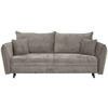 SCHLAFSOFA Chenille Greige  - Greige/Schwarz, KONVENTIONELL, Holz/Textil (238/99/108cm) - Carryhome